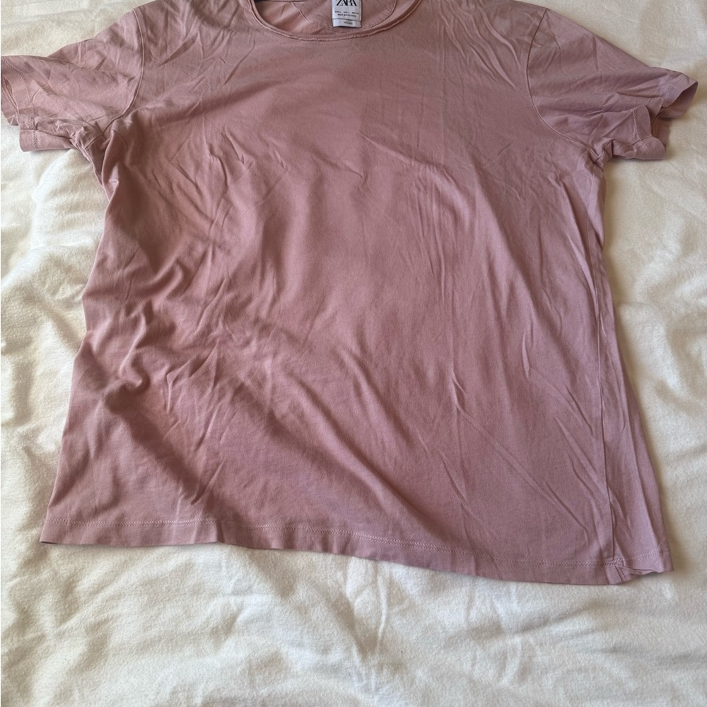 Zara Soft Pink T-Shirt - Picture 2 of 5